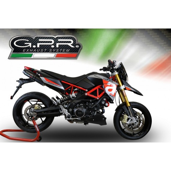 GPR COPPIA SCARICHI DI SCARICO OMOLOGATI CON RACCORDO A.67.FUNE APRILIA DORSODURO 900 2017/18 FURORE NERO