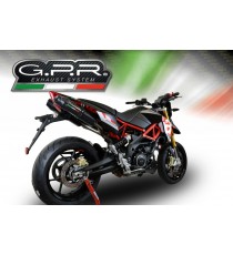 GPR COPPIA SCARICHI DI SCARICO OMOLOGATI CON RACCORDO A.67.FUNE APRILIA DORSODURO 900 2017/18 FURORE NERO