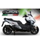 GPR SCARICO DI SCARICO OMOLOGATO CON RACCORDO BMW.84.FUNE BMW C 650 SPORT 2016/18 FURORE NERO