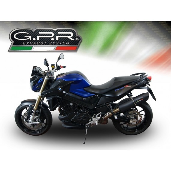 GPR SCARICO DI SCARICO OMOLOGATO CON RACCORDO BMW.37.FUNE BMW F 800 R 2009/14 FURORE NERO