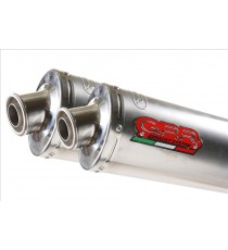 GPR COPPIA SCARICHI DI SCARICO OMOLOGATI CON RACCORDO D.15.3.TO DUCATI MONSTER 750 1996/03 TITANIUM OVALE / OVAL