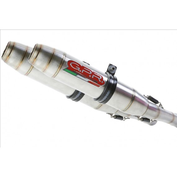 GPR COPPIA SCARICHI DI SCARICO OMOLOGATI CON RACCORDO D.69.DE DUCATI 1098 2006-12 DEEPTONE INOX