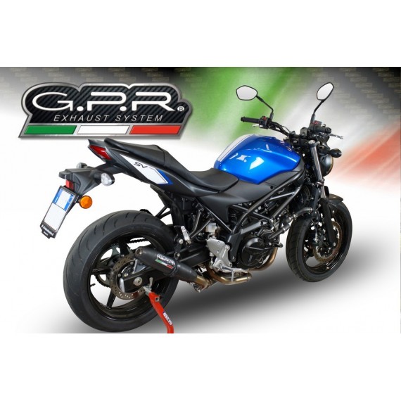 GPR SCARICO DI SCARICO OMOLOGATO CON RACCORDO S.193.DENE SUZUKI SV 650 A 2016/17 DEEPTONE NERO