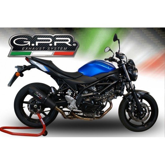 GPR SCARICO DI SCARICO OMOLOGATO CON RACCORDO S.193.GPAN.BLT SUZUKI SV 650 A 2016/17 GPE ANNIVERSARY BLACK TITANIUM