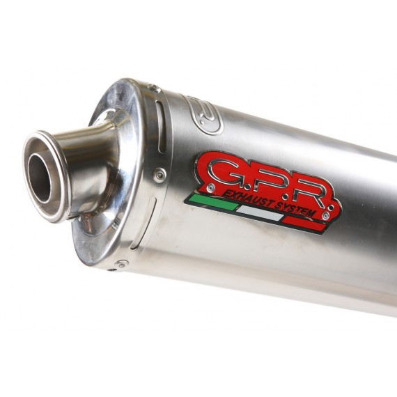 GPR COPPIA SCARICHI DI SCARICO OMOLOGATI CON RACCORDO T.70.IT TRIUMPH BONNEVILLE T100 2001/14 INOX TONDO / ROUND