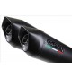 GPR COPPIA SCARICHI DI SCARICO OMOLOGATI CON RACCORDO T.88.FUNE TRIUMPH SPEED TRIPLE 2016 1IN2 FURORE NERO