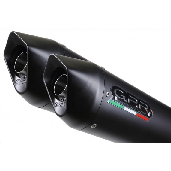 GPR COPPIA SCARICHI DI SCARICO OMOLOGATI CON RACCORDO T.88.FUNE TRIUMPH SPEED TRIPLE 2016 1IN2 FURORE NERO