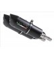 GPR COPPIA SCARICHI DI SCARICO OMOLOGATI CON RACCORDO T.88.FUNE TRIUMPH SPEED TRIPLE 2016 1IN2 FURORE NERO