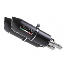 GPR COPPIA SCARICHI DI SCARICO OMOLOGATI CON RACCORDO T.88.FUNE TRIUMPH SPEED TRIPLE 2016 1IN2 FURORE NERO