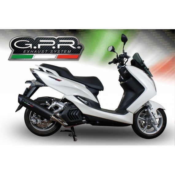 GPR IMPIANTO COMPLETO DI SCARICO OMOLOGATO PER SCOOTER YA.4.FUNE YAMAHA MAJESTY 125 S 2014/16 FURORE NERO