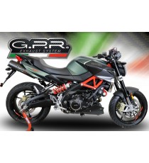 GPR SCARICO GPR EXHAUST SYSTEM COMPATIBILE CON APRILIA SHIVER 900 2017/19 E4 SCARICHI SCARICO OMOLOG.CON RACCORDO M3 BLACK TIT