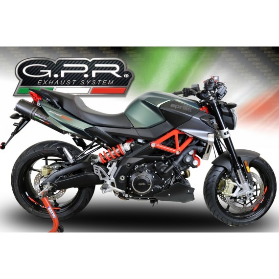 GPR SCARICO GPR EXHAUST SYSTEM COMPATIBILE CON APRILIA SHIVER 900 2017/19 E4 SCARICHI SCARICO OMOLOG.CON RACCORDO M3 BLACK TIT