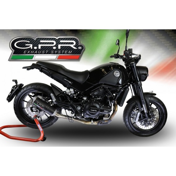 GPR SCARICO GPR EXHAUST SYSTEM COMPATIBILE CON BENELLI LEONCINO 500 2017/19 E4 SCARICO SCARICO OMOLOG.COLLETTORE RACING M3 BLA