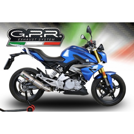 SCARICO GPR EXHAUST SYSTEM COMPATIBILE CON BMW G 310 R-GS 2017 / 2019 SCARICO OMOLOGATO COLLETTORE RACING M3 TITANIUM NATURAL 