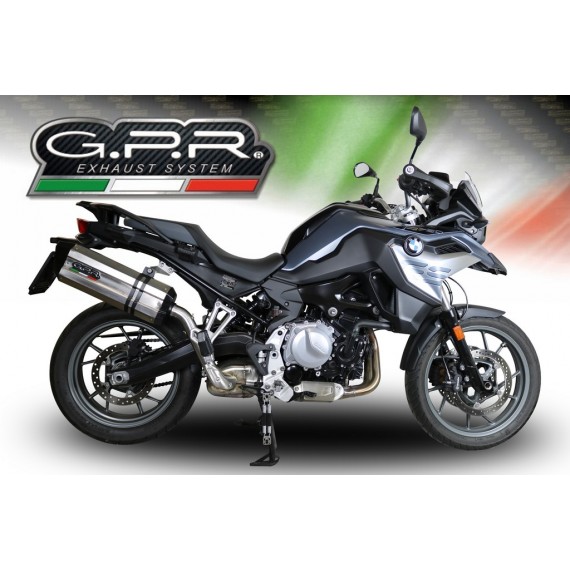 SCARICO GPR EXHAUST SYSTEM COMPATIBILE CON BMW F 750 GS 2018/19 TERMINALE SCARICO OMOLOG. CON RACCORDO SONIC INOX