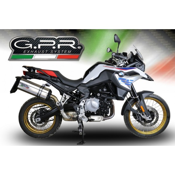 SCARICO GPR EXHAUST SYSTEM COMPATIBILE CON BMW F 850 GS - ADVENTUREE 2018/19 TERMINALE SCARICO OMOLOG. CON RACCORDO SONIC INOX