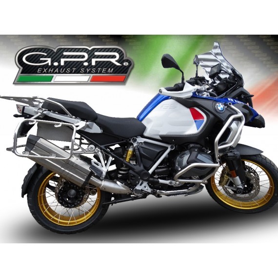 SCARICO GPR EXHAUST SYSTEM COMPATIBILE CON BMW R 1200 GS ADV 2014/18 TERMINALE SCARICO OMOLOG. CON RACCORDO SONIC INOX