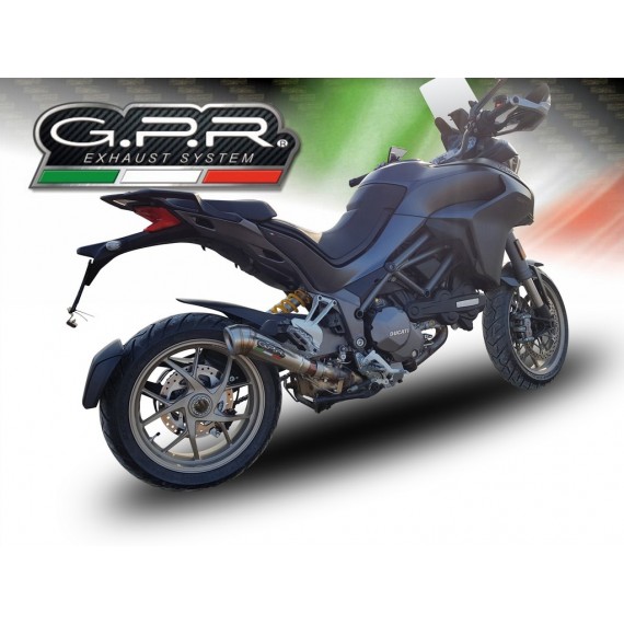 SCARICO GPR EXHAUST SYSTEM COMPATIBILE CON DUCATI MULTISTRADA 1260 2018-19 TERMINALE SCARICO OMOLOG. CON RACCORDO POWERCONE EVO4