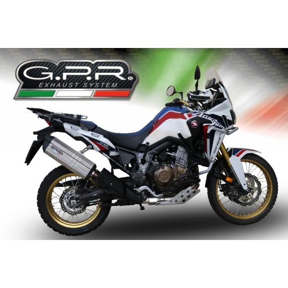 GPR SCARICO GPR EXHAUST SYSTEM COMPATIBILE CON HONDA CRF 1000 L AFRICA TWIN 2015/17 SCARICO SCARICO OMOLOG. SONIC INOX HONDA C