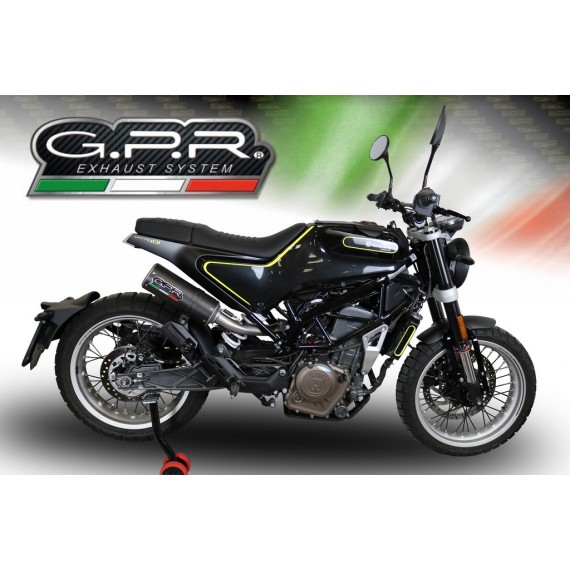 GPR SCARICO GPR EXHAUST SYSTEM COMPATIBILE CON HUSQVARNA SVARTPILEN 401 2018/19 E4 SCARICO OMOL CON DECATALIZZATORE RACING M3 