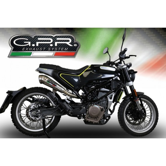 GPR SCARICO GPR EXHAUST SYSTEM COMPATIBILE CON HUSQVARNA SVARTPILEN 401 2018/19 E4 SCARICO OMOL CON DECATALIZZATORE RACING POW