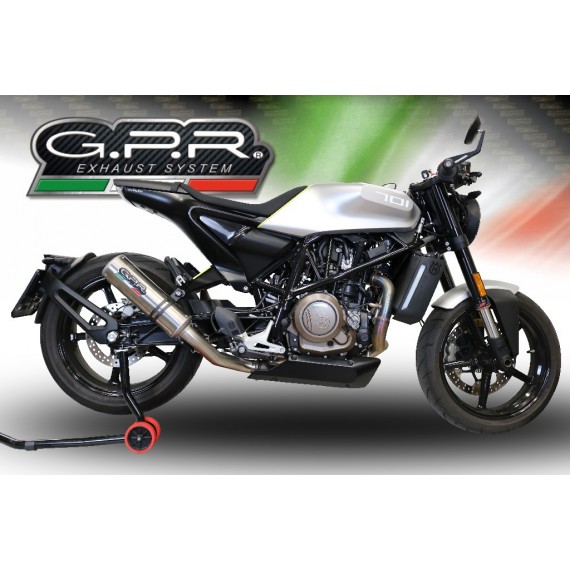 GPR SCARICO GPR EXHAUST SYSTEM COMPATIBILE CON HUSQVARNA SVARTPILEN 701 2019/20 E4 SCARICO SCARICO OMOL M3 TITANIUM NATURAL HU