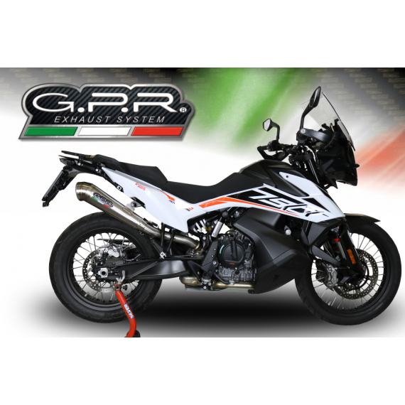 SCARICO GPR EXHAUST SYSTEM COMPATIBILE CON KTM ADVENTURE 790 2018/19 E4 TERMINALE SCARICO OMOLOGATO CON RACCORDO POWERCONE EVO4