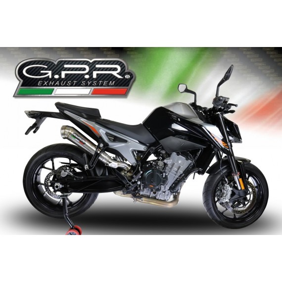 SCARICO GPR EXHAUST SYSTEM COMPATIBILE CON KTM DUKE 790 2017/19 E4 TERMINALE SCARICO OMOLOGATO CON RACCORDO POWERCONE EVO4