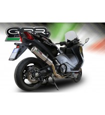 SCARICO GPR EXHAUST SYSTEM COMPATIBILE CON YAMAHA T-MAX 530 2017/19 IMPIANTO COMPLETO SCARICO OMOLOGATO M3 TITANIUM NATURAL 