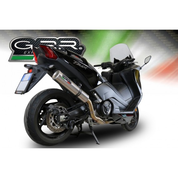 SCARICO GPR EXHAUST SYSTEM COMPATIBILE CON YAMAHA T-MAX 530 2017/19 IMPIANTO COMPLETO SCARICO OMOLOGATO M3 TITANIUM NATURAL 