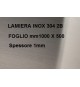 LAMIERA ACCIAIO INOX 304 SATINATO 2B FOGLIO PANNELLO 1000mm X 500mm SPESSORE 1mm